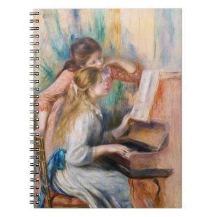 Pierre Auguste Renoir - Junge Mädchen am Piano Notizblock