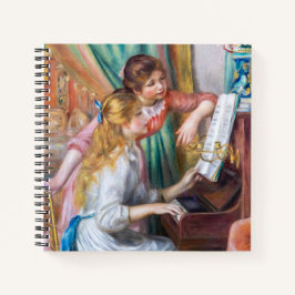 Pierre Auguste Renoir - Junge Mädchen am Piano Notizblock