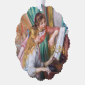Pierre Auguste Renoir - Junge Mädchen am Piano Ornament Karte (Links)