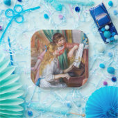 Pierre Auguste Renoir - Junge Mädchen am Piano Pappteller (Party)