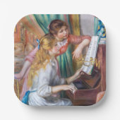 Pierre Auguste Renoir - Junge Mädchen am Piano Pappteller (Vorderseite)