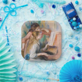 Pierre Auguste Renoir - Junge Mädchen am Piano Pappteller (Party)