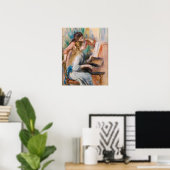 Pierre Auguste Renoir - Junge Mädchen am Piano Poster (Heimbüro)