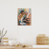 Pierre Auguste Renoir - Junge Mädchen am Piano Poster (Küche)