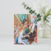Pierre Auguste Renoir - Junge Mädchen am Piano Postkarte (Stehend Vorderseite)