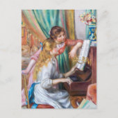 Pierre Auguste Renoir - Junge Mädchen am Piano Postkarte (Vorderseite)