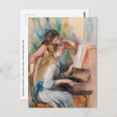 Pierre Auguste Renoir - Junge Mädchen am Piano Postkarte (Vorne/Hinten)