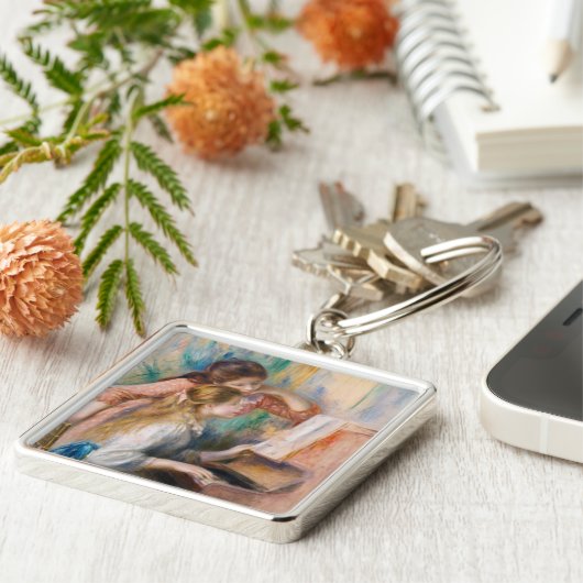 Pierre Auguste Renoir - Junge Mädchen am Piano Schlüsselanhänger (Seite)