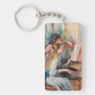 Pierre Auguste Renoir - Junge Mädchen am Piano Schlüsselanhänger