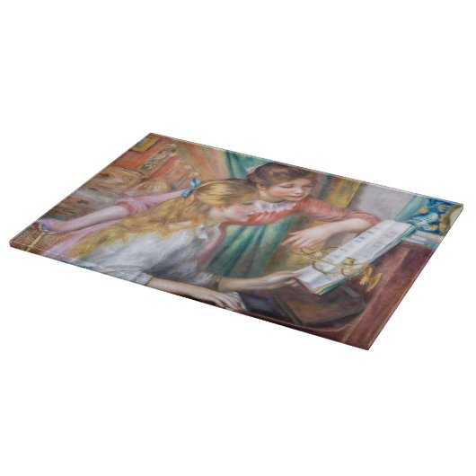 Pierre Auguste Renoir - Junge Mädchen am Piano Schneidebrett (Ecke)
