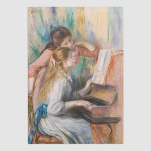 Pierre Auguste Renoir - Junge Mädchen am Piano Seidenpapier