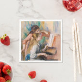 Pierre Auguste Renoir - Junge Mädchen am Piano Serviette (Beispiel)