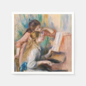 Pierre Auguste Renoir - Junge Mädchen am Piano Serviette (Vorderseite)
