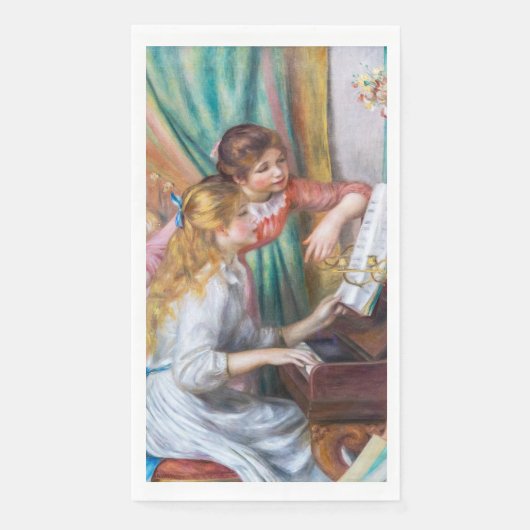 Pierre Auguste Renoir - Junge Mädchen am Piano Serviette (Vorderseite)