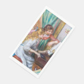 Pierre Auguste Renoir - Junge Mädchen am Piano Serviette (Ecke)