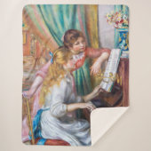Pierre Auguste Renoir - Junge Mädchen am Piano Sherpadecke (Vorderseite)