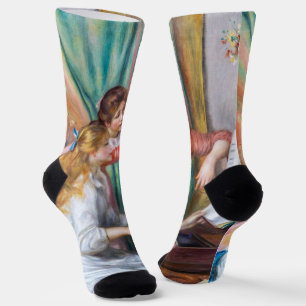 Pierre Auguste Renoir - Junge Mädchen am Piano Socken
