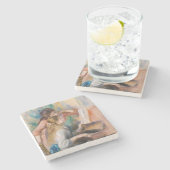 Pierre Auguste Renoir - Junge Mädchen am Piano Steinuntersetzer (Seitenansicht)