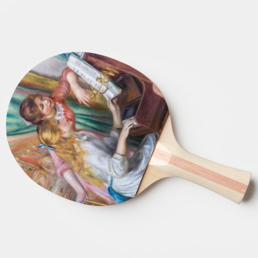 Pierre Auguste Renoir - Junge Mädchen am Piano Tischtennis Schläger (Seitenansicht)