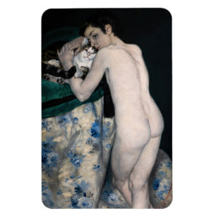 Pierre-Auguste Renoir - Junge mit einer Katze Magnet