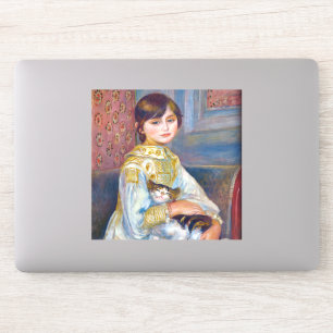 Pierre-Auguste Renoir - Kind mit Katze Aufkleber