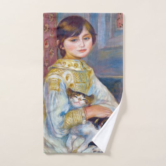 Pierre-Auguste Renoir - Kind mit Katze Badhandtuch Set (Handtuch)