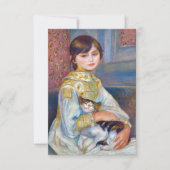 Pierre-Auguste Renoir - Kind mit Katze Dankeskarte (Vorderseite)