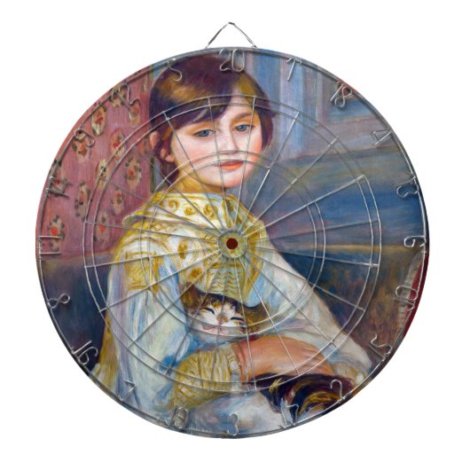 Pierre-Auguste Renoir - Kind mit Katze Dartscheibe (vorne)