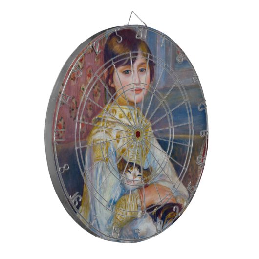 Pierre-Auguste Renoir - Kind mit Katze Dartscheibe (Vorderseite Links)