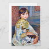 Pierre-Auguste Renoir - Kind mit Katze Einladung (Vorne/Hinten)