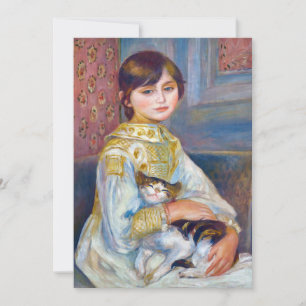 Pierre-Auguste Renoir - Kind mit Katze Einladung