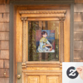 Pierre-Auguste Renoir - Kind mit Katze Fensteraufkleber (Haustür)