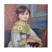 Pierre-Auguste Renoir - Kind mit Katze Fliese (Vorderseite)