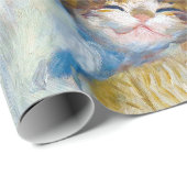 Pierre-Auguste Renoir - Kind mit Katze Geschenkpapier (Rolleneckpunkt)