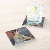 Pierre-Auguste Renoir - Kind mit Katze Glasuntersetzer (Schrägansicht)