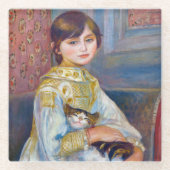 Pierre-Auguste Renoir - Kind mit Katze Glasuntersetzer (Vorderseite)