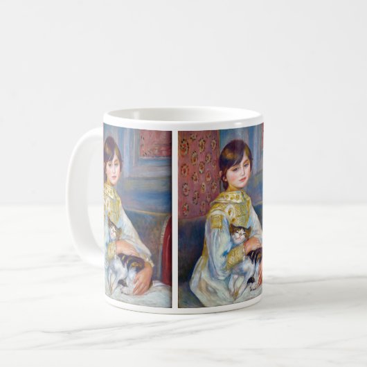 Pierre-Auguste Renoir - Kind mit Katze Kaffeetasse (Vorderseite Links)
