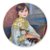 Pierre-Auguste Renoir - Kind mit Katze Keramikknauf (Vorderseite)