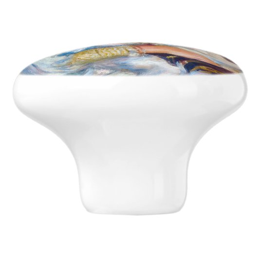 Pierre-Auguste Renoir - Kind mit Katze Keramikknauf (Seitenansicht)