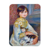 Pierre-Auguste Renoir - Kind mit Katze Magnet (Vertikal)