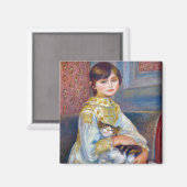 Pierre-Auguste Renoir - Kind mit Katze Magnet (Vorderseite/Rückseite)