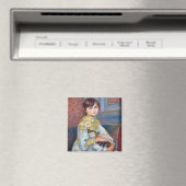 Pierre-Auguste Renoir - Kind mit Katze Magnet (In Situ (Geschirrspüler))