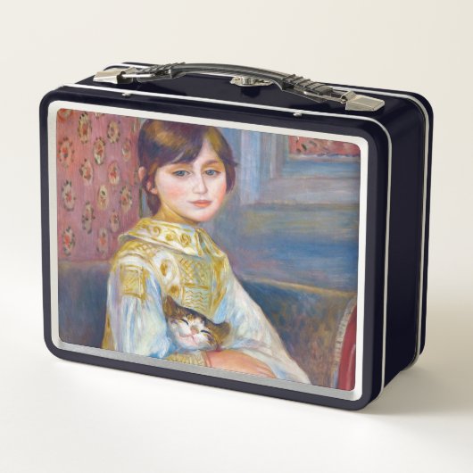Pierre-Auguste Renoir - Kind mit Katze Metall Brotdose (Rückseite)
