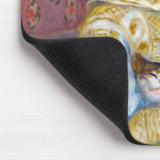 Pierre-Auguste Renoir - Kind mit Katze Mousepad (Ecke)