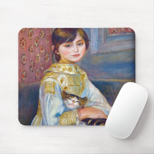 Pierre-Auguste Renoir - Kind mit Katze Mousepad (Mit Mouse)