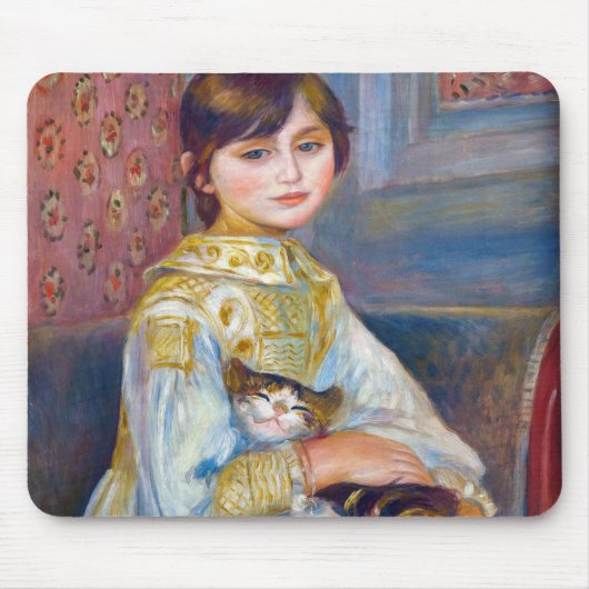 Pierre-Auguste Renoir - Kind mit Katze Mousepad (Vorne)