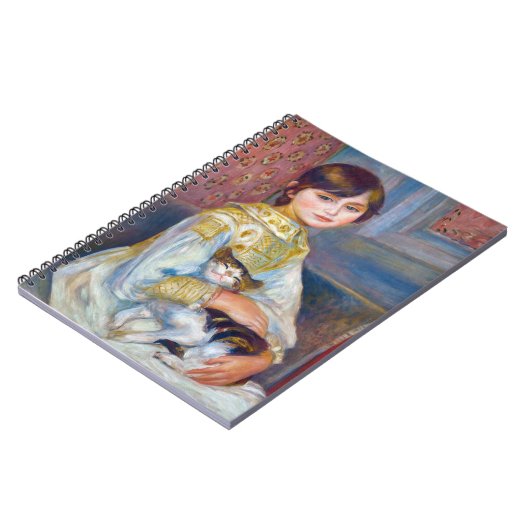 Pierre-Auguste Renoir - Kind mit Katze Notizblock (Linke Seite)