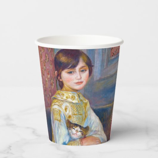 Pierre-Auguste Renoir - Kind mit Katze Pappbecher (Rückseite)