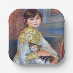 Pierre-Auguste Renoir - Kind mit Katze Pappteller
