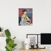 Pierre-Auguste Renoir - Kind mit Katze Poster (Heimbüro)